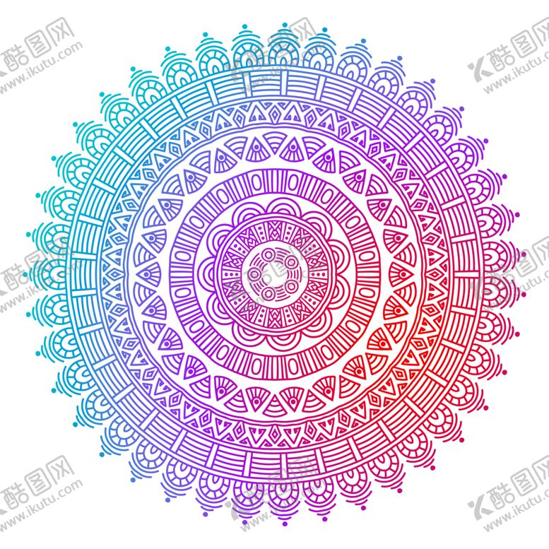 编号：61040209211331106500【酷图网】源文件下载-曼陀罗万花筒圆纹底纹