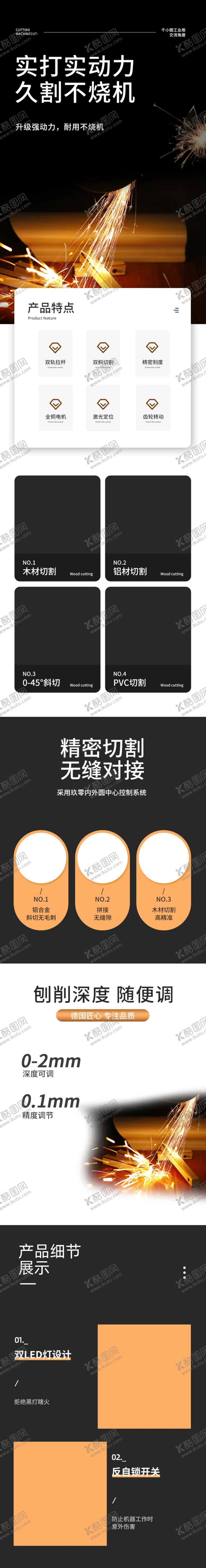 编号：92752104181033294502【酷图网】源文件下载-棕色简约风装修切割机详情描述
