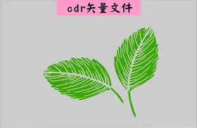 树叶柳枝矢量花卉边框边框