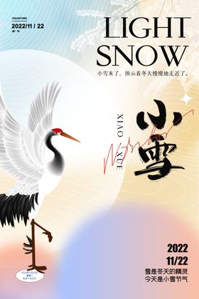 地产质感创意艺术小雪海报