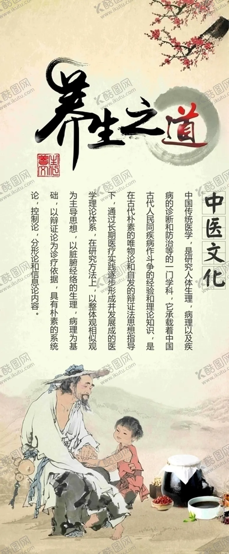 编号：43664006181716546869【酷图网】源文件下载-养生之道中医文化宣传展架
