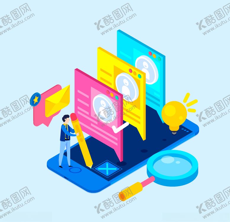 编号：73367010311532034282【酷图网】源文件下载-等距视角插画