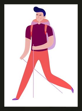 手绘男人男孩卡通动画