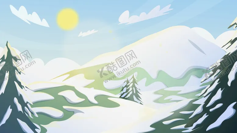 编号：41952009191046144701【酷图网】源文件下载-雪地插画图片