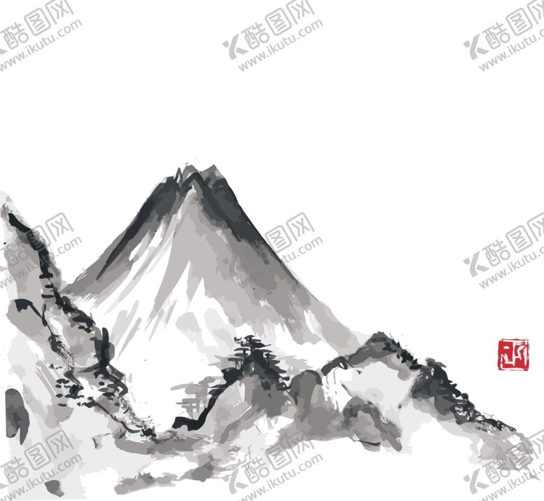 编号：19904309190016579496【酷图网】源文件下载-水墨山水