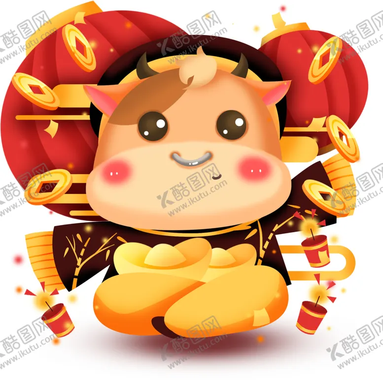 编号：62600003270810225496【酷图网】源文件下载-卡通牛年