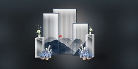 新中式水墨婚礼迎宾区