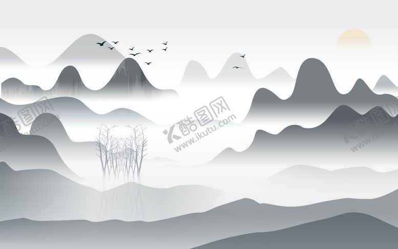 编号：40693710050914007351【酷图网】源文件下载-山水画 