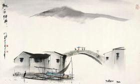中式山水风景画
