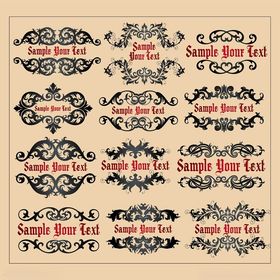 复古装饰性花边文字样式