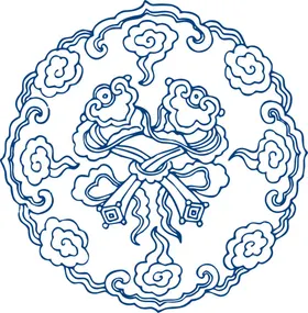 中国风古典青花瓷图案