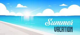 夏日海滩边游泳活动报泳装派对欢度假