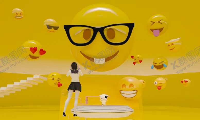 编号：78257810250820026057【酷图网】源文件下载-emoji美女壁纸jk美女