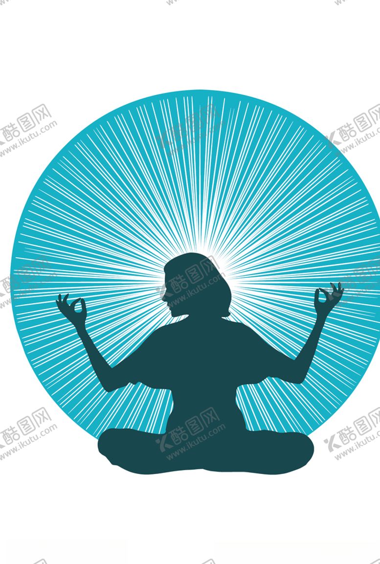 编号：81160609190809066400【酷图网】源文件下载-女子瑜伽光芒