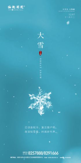 大雪节气移动端海报