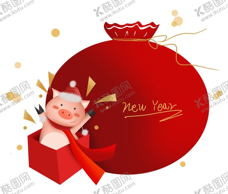 编号：20261407141105296433【酷图网】源文件下载-卡通猪新年猪