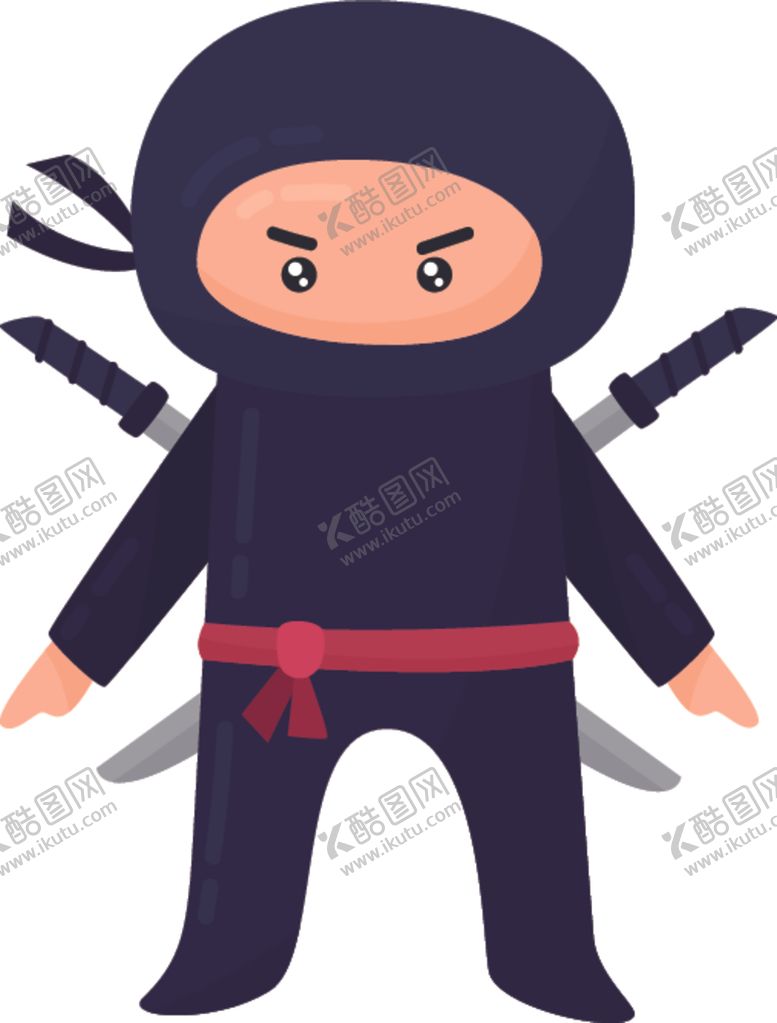 编号：58421703280223432586【酷图网】源文件下载-卡通忍者