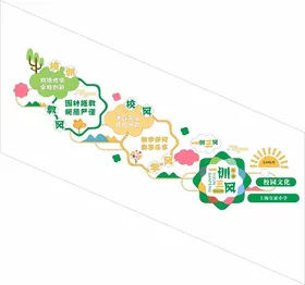校园文化墙三风一训学高中