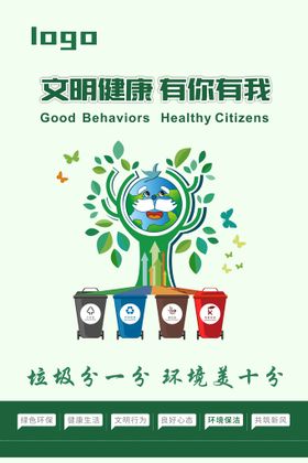 垃圾分类海报环保标语生活指南