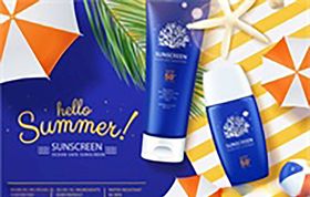 夏季化妆品海报促销图片