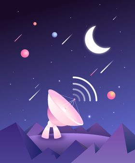 梦幻海报背景几何儿童画渐变