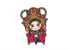 卡通京剧人物