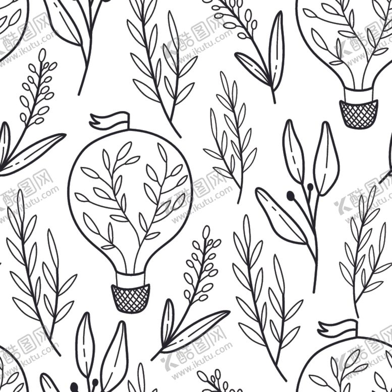 编号：97117710090802404879【酷图网】源文件下载-黑白无缝背景