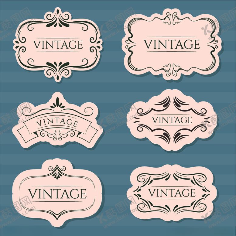 编号：62871604052013167345【酷图网】源文件下载-欧式复古风格装饰性标签设计