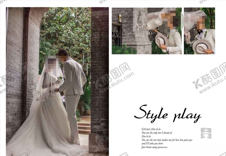 编号：70615010171010025893【酷图网】源文件下载-韩国风影楼婚相册模板之游园梦中
