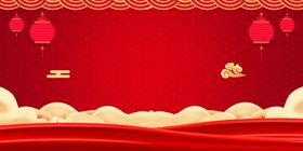 虎年背景新吊旗2022春节