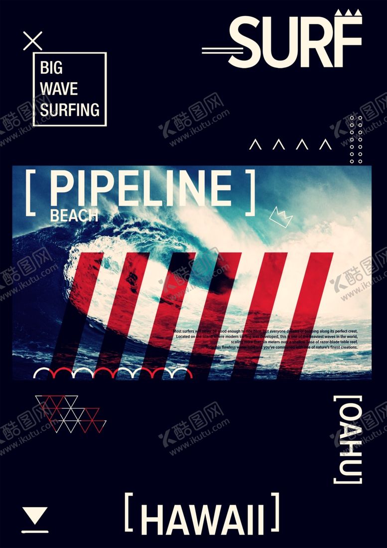 编号：80992509131930051831【酷图网】源文件下载-海浪摄影剪切潮流艺术海报