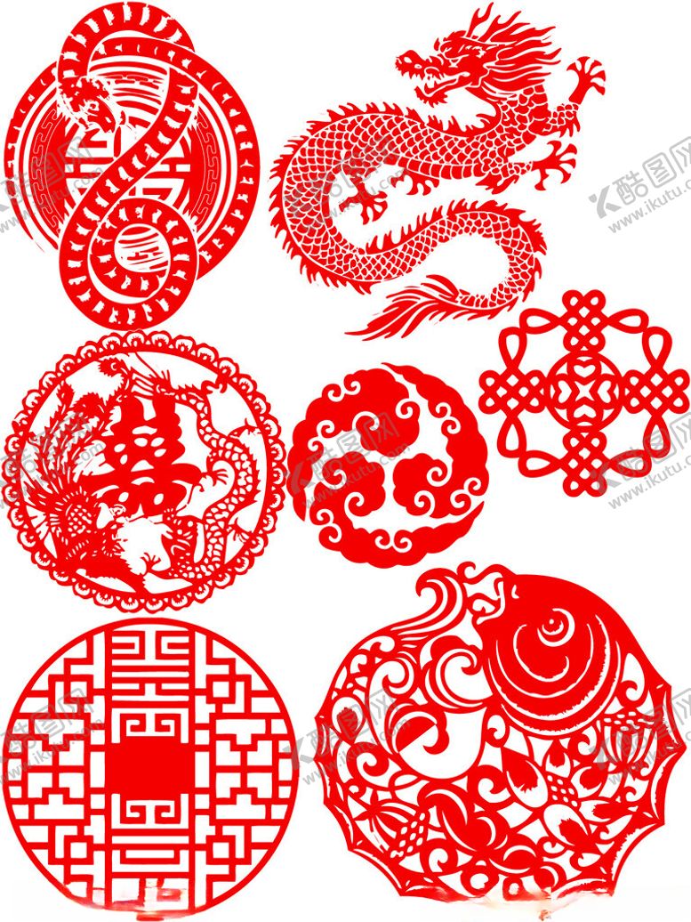 编号：50927104101131106596【酷图网】源文件下载-传统中式红色剪纸图案