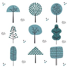 卡通创意树矢量图