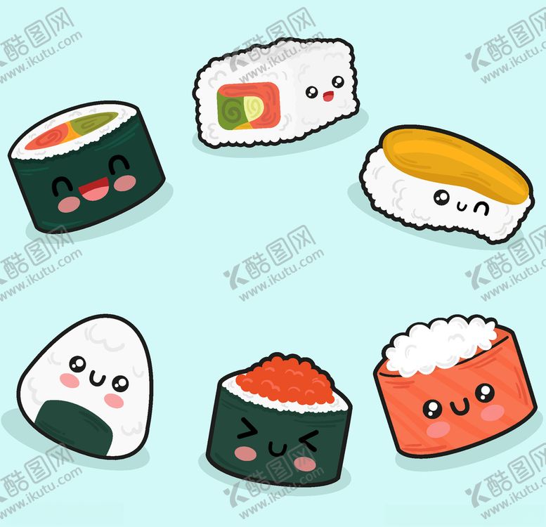 编号：81889109142048085357【酷图网】源文件下载-可爱寿司