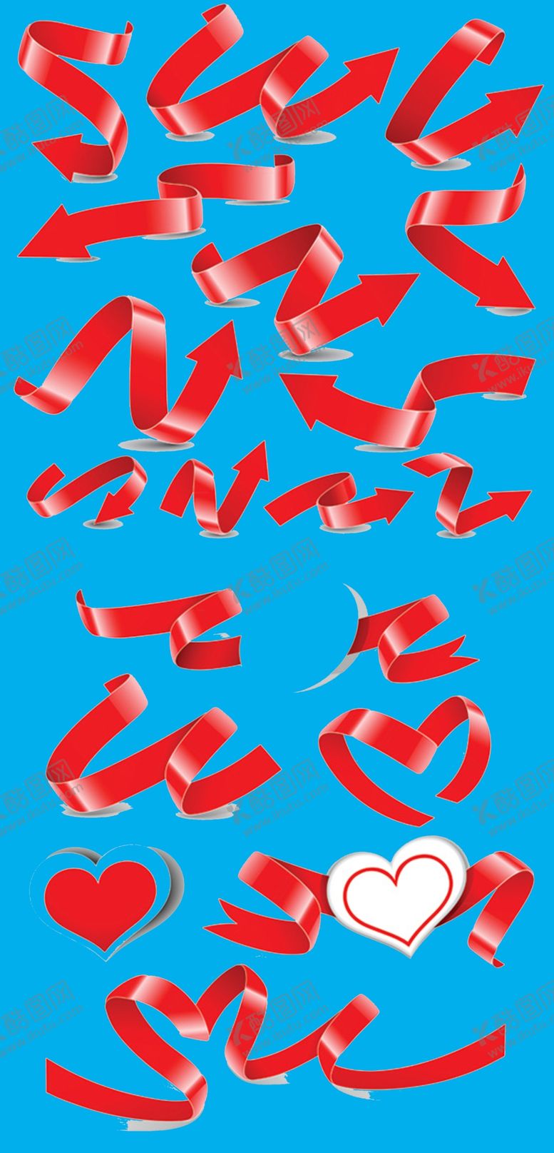 编号：99183110101054493411【酷图网】源文件下载-丝绸箭头素材