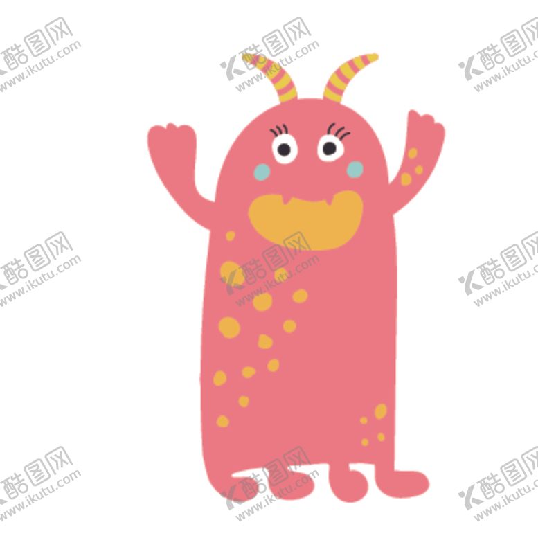 编号：47171509191113058794【酷图网】源文件下载-卡通小怪物插画