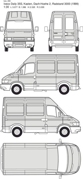 手绘客运汽车