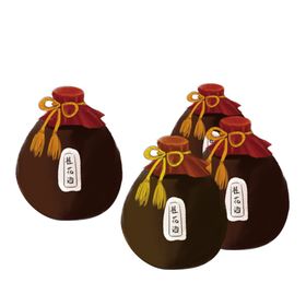 酒坛装饰元素
