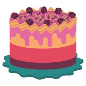 生日蛋糕甜点矢量设计图点
