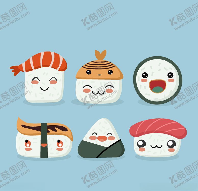 编号：31267309161359293438【酷图网】源文件下载-可爱寿司