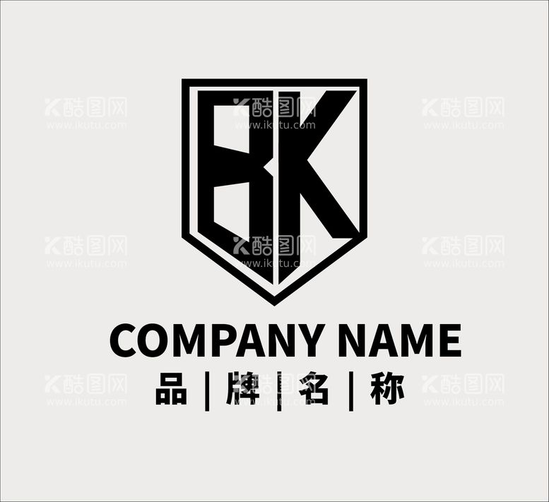 编号：91365809281526252479【酷图网】源文件下载-Bk字母logo设计