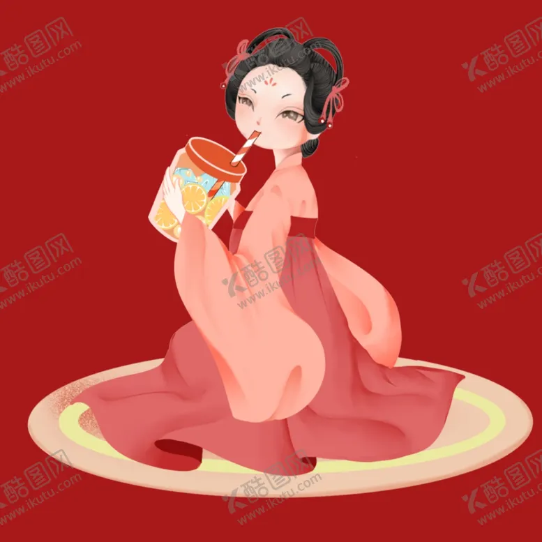 编号：54469301150048324998【酷图网】源文件下载-手绘古代仕女