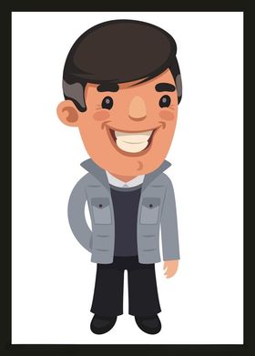手绘男人男孩动画卡通动画卡通