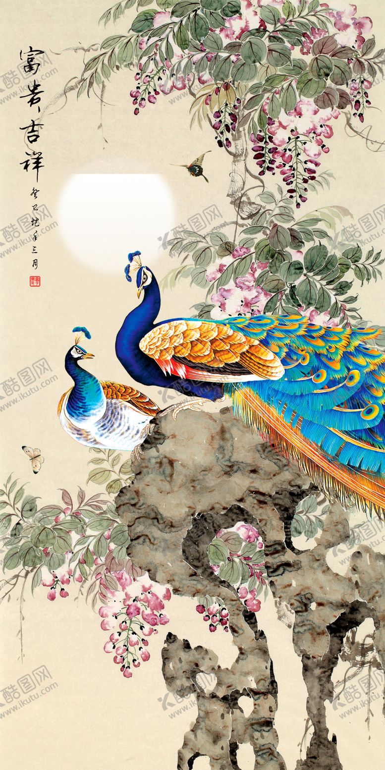 编号：52505605110541542077【酷图网】源文件下载-花鸟工笔画