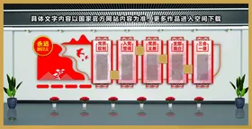 党建文化墙社区政府背史