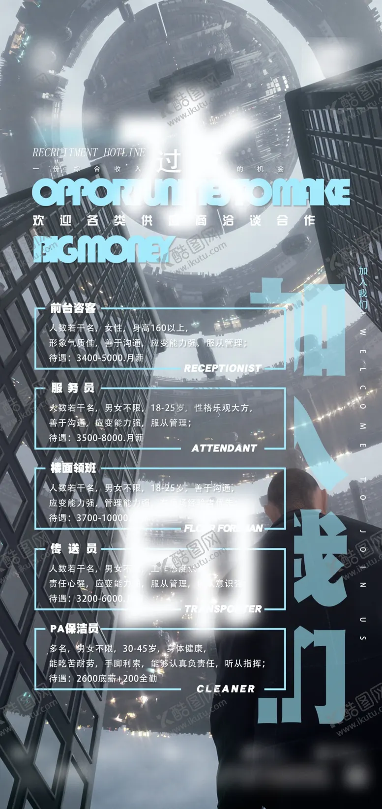 编号：12074509152034200615【酷图网】源文件下载-酒吧夜店招聘海报