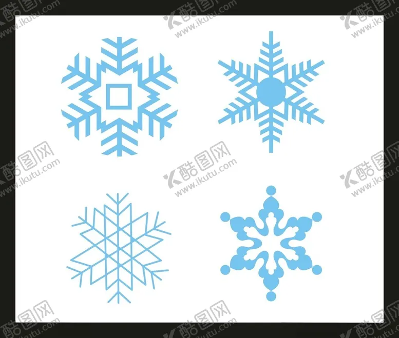 编号：22865301250701011253【酷图网】源文件下载-手绘雪花素材