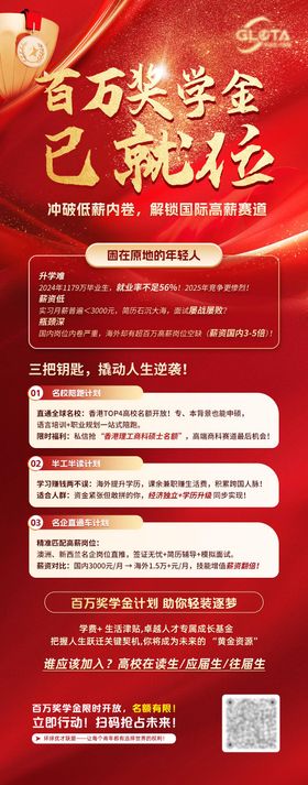 百万奖学金海报