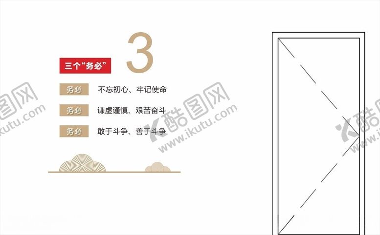 编号：17626206101219232589【酷图网】源文件下载-三个务必文化墙
