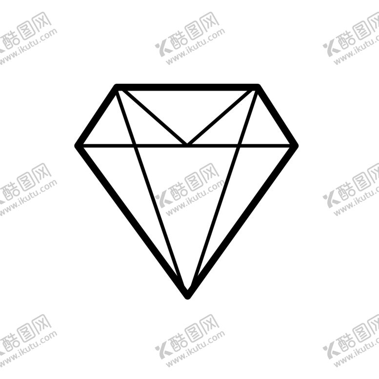 编号：30004910171416137857【酷图网】源文件下载-手绘钻石宝石水晶珠宝免扣素材